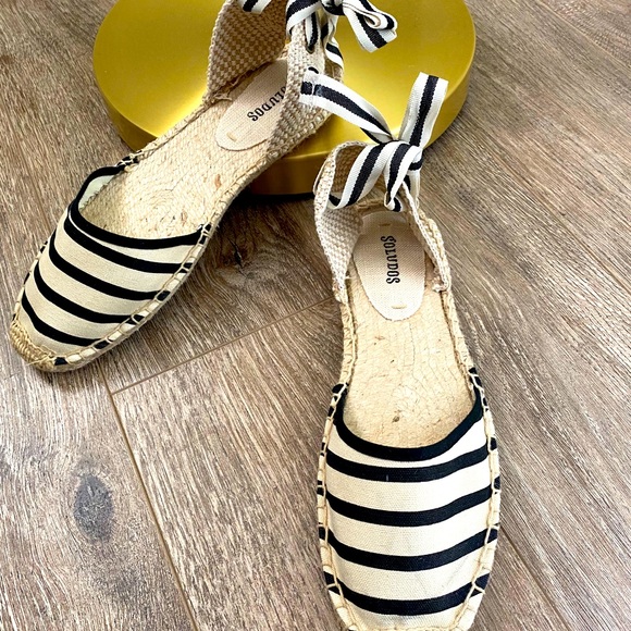 Soludos Classic Striped Sandal Espadrille Size 7.5 - Picture 1 of 8
